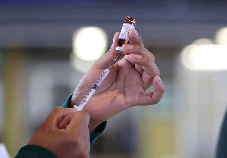 Módulo de vacunación instalado en el Centro de Exposiciones de Ciudad Universitaria