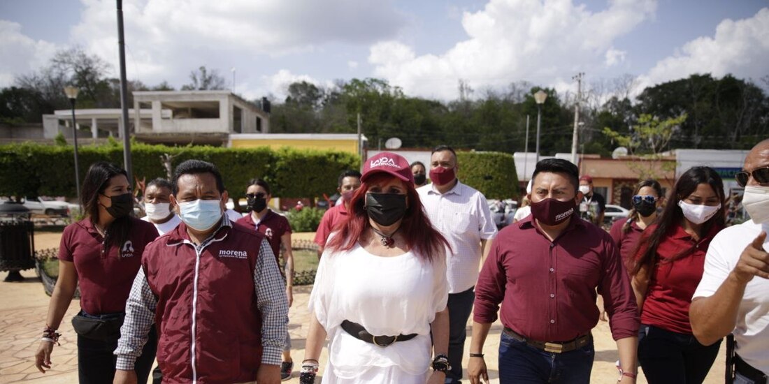 La alcaldesa con licencia, Layda Sansores, en Campeche.