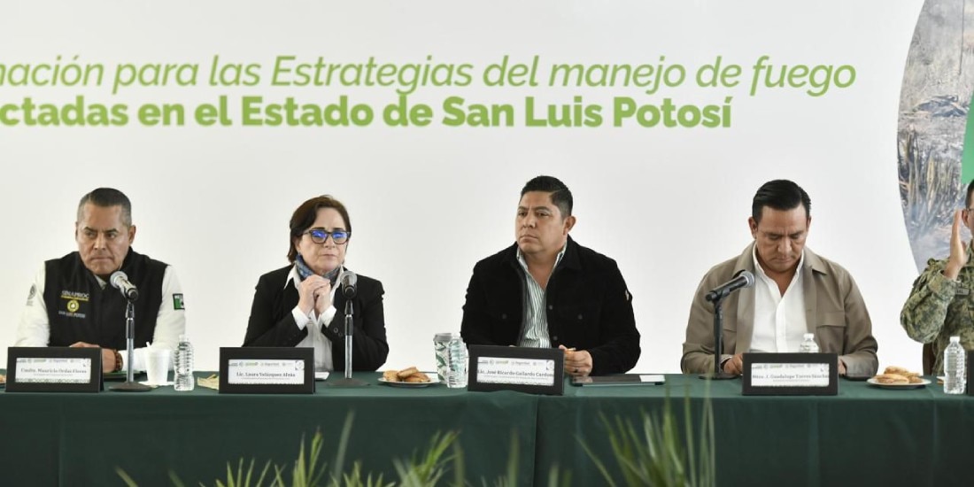 Ricardo Gallardo prioriza acciones para combatir incendios forestales.