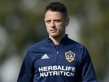 Javier "Chicharito" Hernández, durante un entrenamiento con el Galaxy.