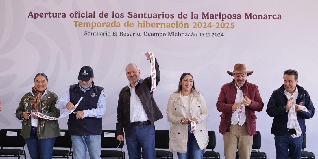 El gobernador Alfredo Ramírez Bedolla invita al mundo a presenciar el vuelo de la Mariposa Monarca en Michoacán.