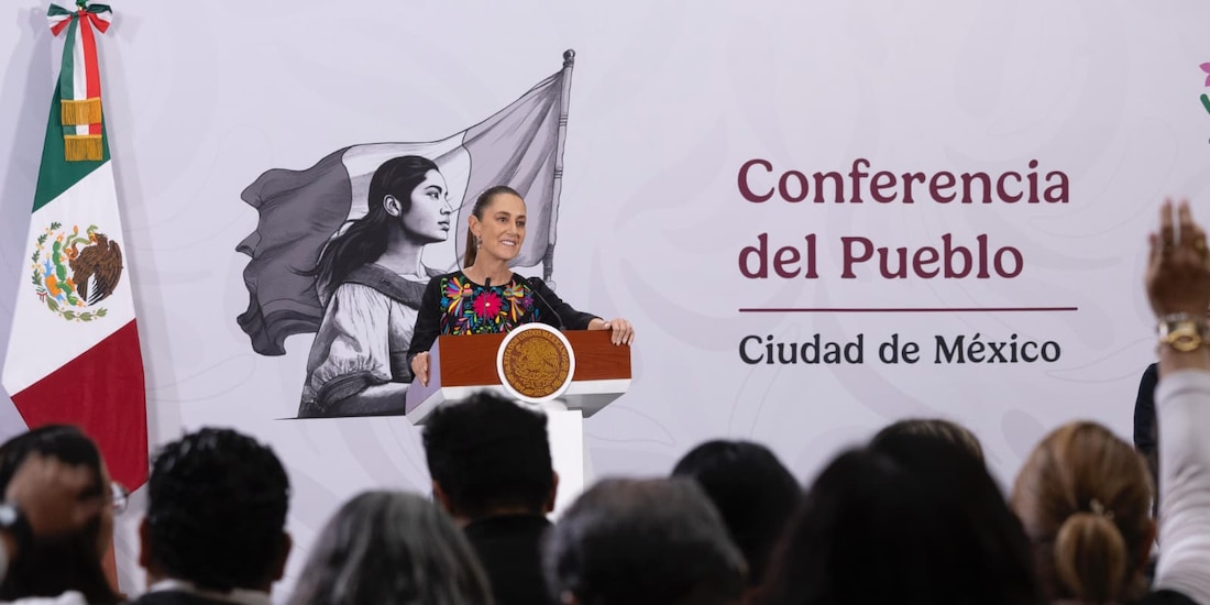 Claudia Sheinbaum en conferencia de prensa.