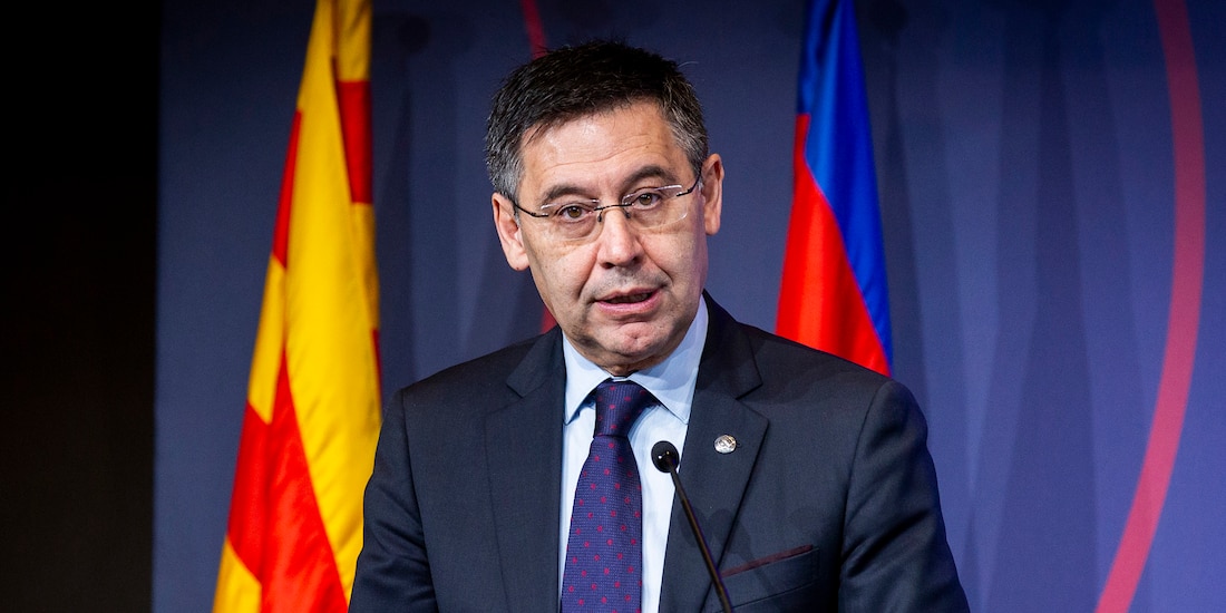 El mandamás del Barcelona durante una conferencia de prensa.