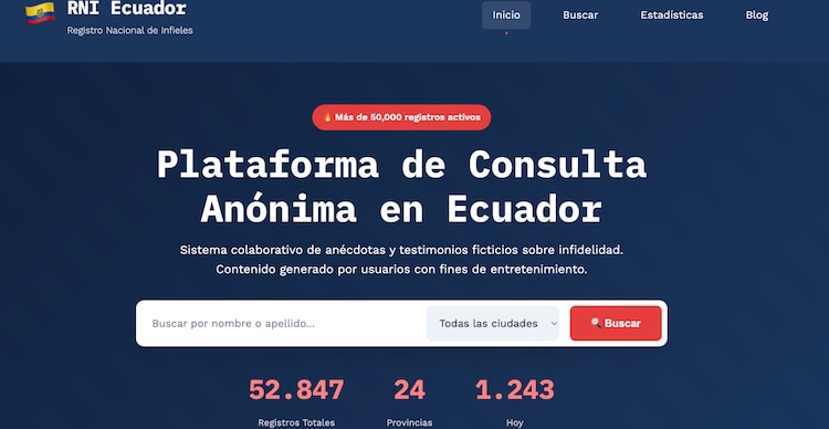 Registro Nacional de Infieles de Ecuador