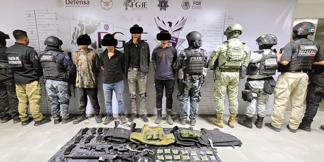 Cuatro detenidos ayer, después del enfrentamiento en Zacatecas.