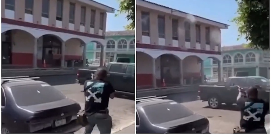 Sujetos armados atacaron a balazos la presidencia municipal de Jiquilpan, en Michoacán.
