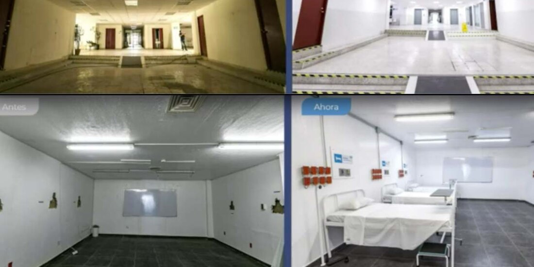 Autoridades muestran el proceso de reconversión para rehabilitar el Hospital Ángel Leaño.