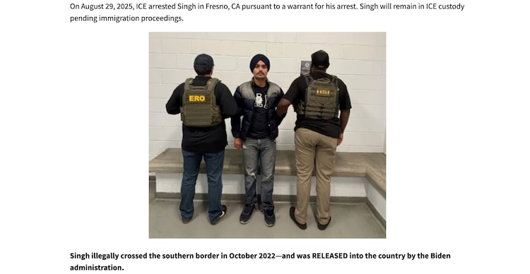 Partap Singh, detenido por ICE