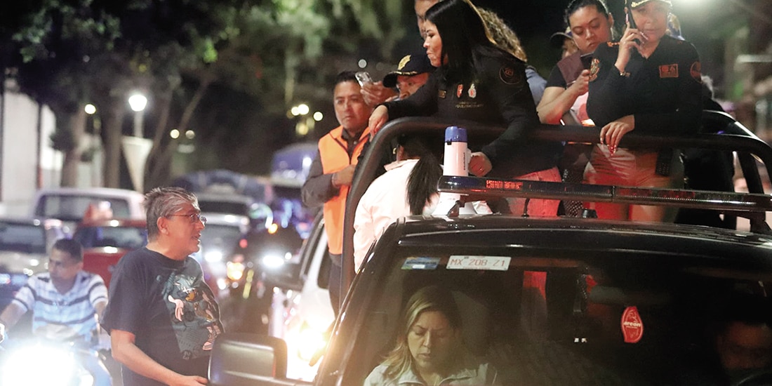 Lourdes Paz, en un recorrido de seguridad, el pasado 12 de marzo.