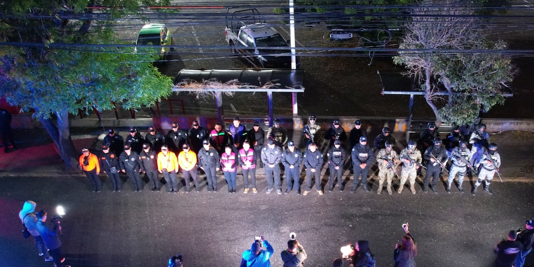 Acciones de seguridad en el municipio mexiquense de Ecatepec.