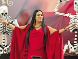 La compositora, ayer, tras la conferencia en el Auditorio Nacional.