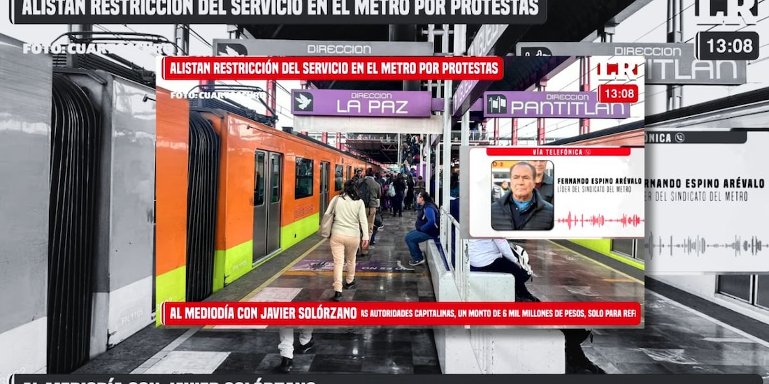 Fernando Espino, líder sindical del Metro CDMX, habló en entrevista para Al mediodía con Solórzano.