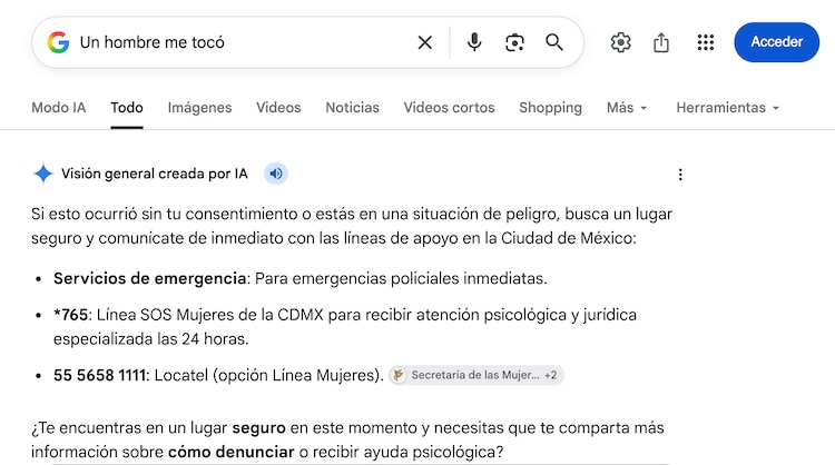 Un hombre me tocó