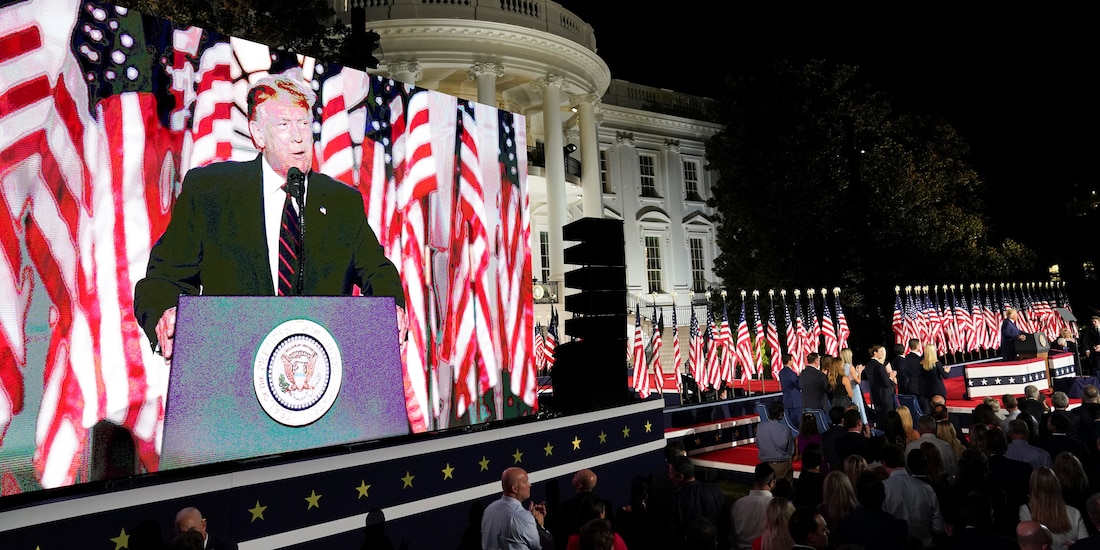 El magnate inició su discurso entre gritos de “cuatro años más”, señalando el progreso logrado por el país durante su mandato.