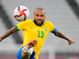 Dani Alves durante un partido con Brasil en los Juegos Olímpicos de Tokio.