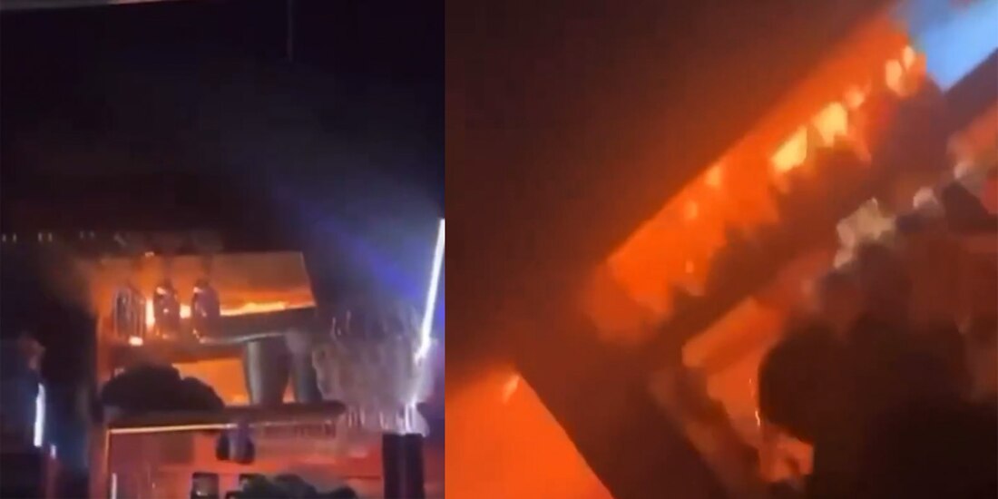 Así comenzó el incendio y explosión en bar de Suiza