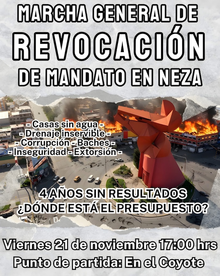 Marcha en "El Coyote" de Ciudad Nezahualcóyotl