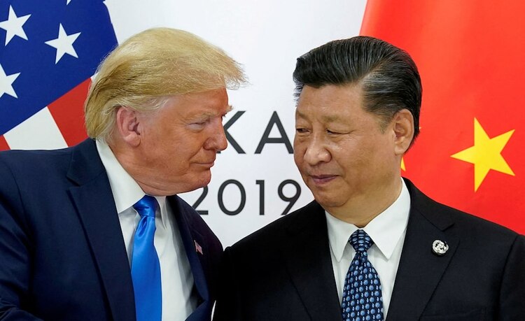 Donald Trump, presidente de Estados Unidos, y su homólogo chino Xi Jinping, en 2019.