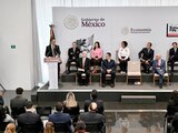 Funcionarios del Gobierno en el lanzamiento oficial del Buen Fin 2024, ayer.