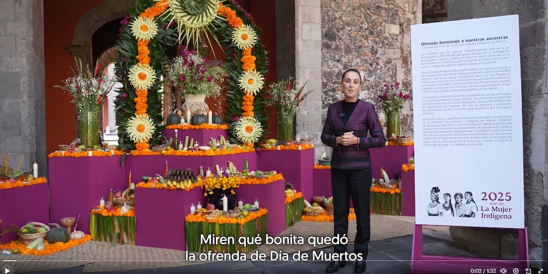 Claudia Sheinbaum en Palacio Nacional.