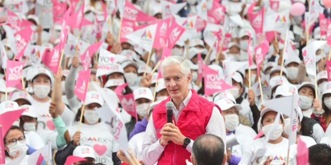 Alfredo Del Mazo estuvo este martes en Chalco.