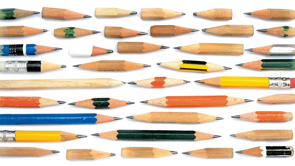 Lápices menguantes.