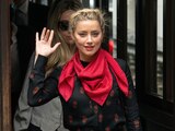 La actriz Amber Heard, al llegar a la Corte Suprema, en Londres, este miércoles.