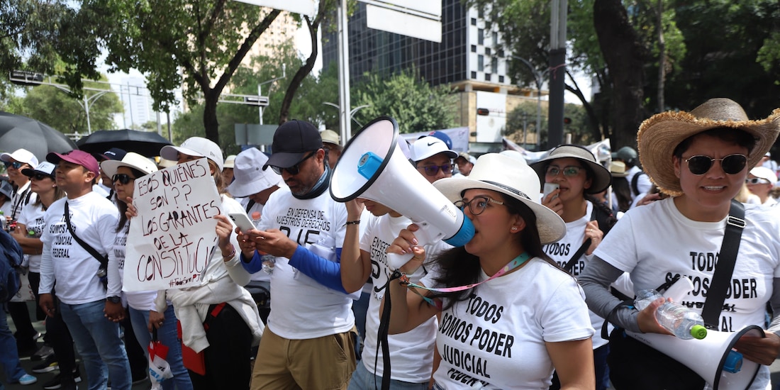 Trabajadores del PJF se manifestaron el pasado martes, en la Ciudad de México.