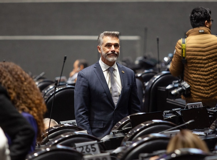 Sergio Mayer, durante sesión en la Cámara de diputados.