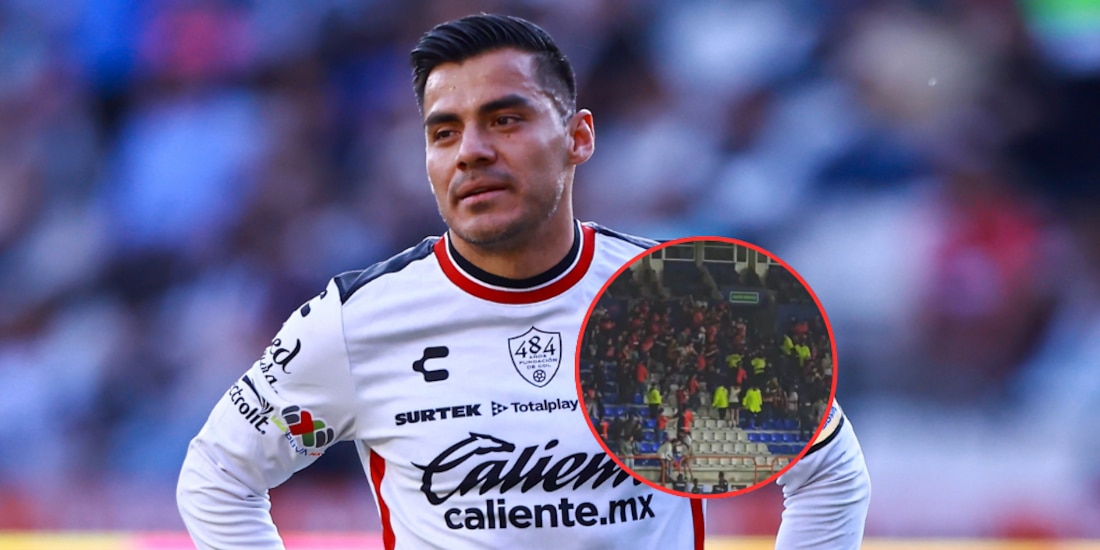 Afición del Atlas protagoniza conato de bronca en el Estadio Hidalgo.