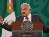 El Presidente López Obrador, en conferencia de prensa.