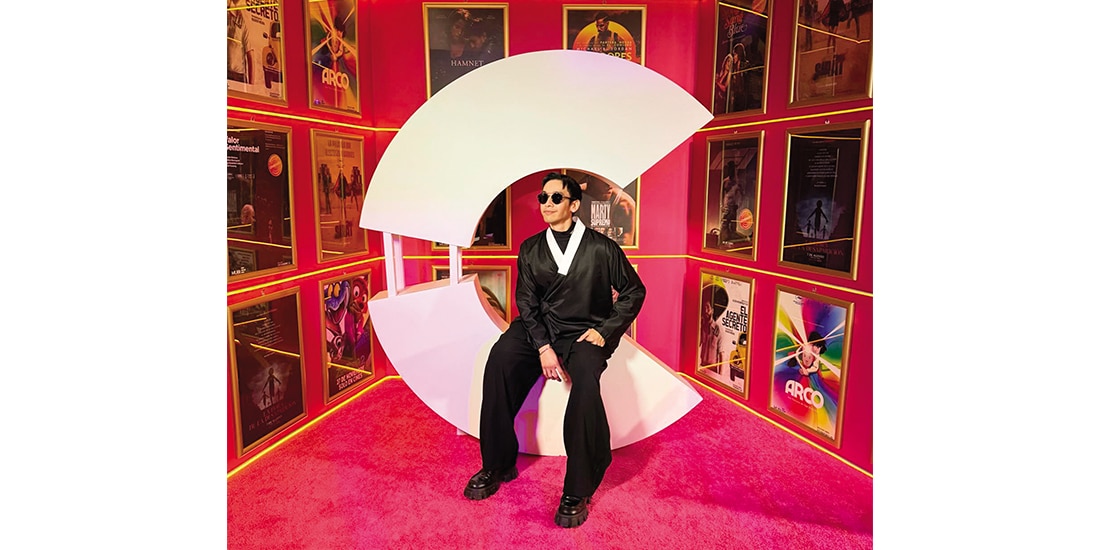 Cruz Contreras, en la fiesta organizada en la CDMX para ver los Oscar.