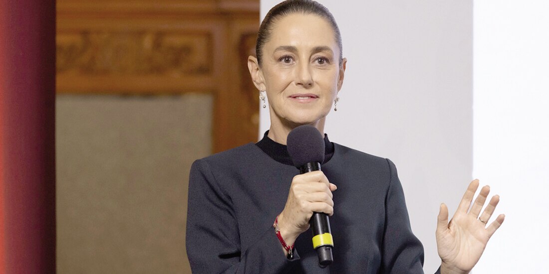Claudia Sheinbaum, Presidenta de México, ayer, en conferencia de prensa.