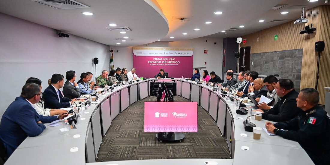 Mandos del Estado de México en reunión de este lunes.