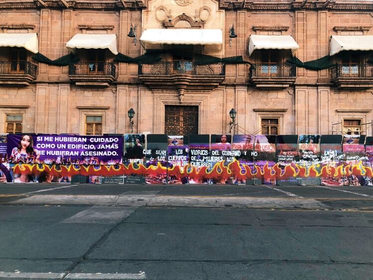 Fachada del Palacio de Gobierno de Michoacán.