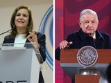 Margarita Zavala y el Presidente Andrés Manuel López Obrador.