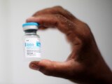 A nurse shows a dose of Abdala vaccine against the coronavirus at a vaccination center in Havana, Cuba, June 23, 2021. REUTERS/Alexandre Meneghini