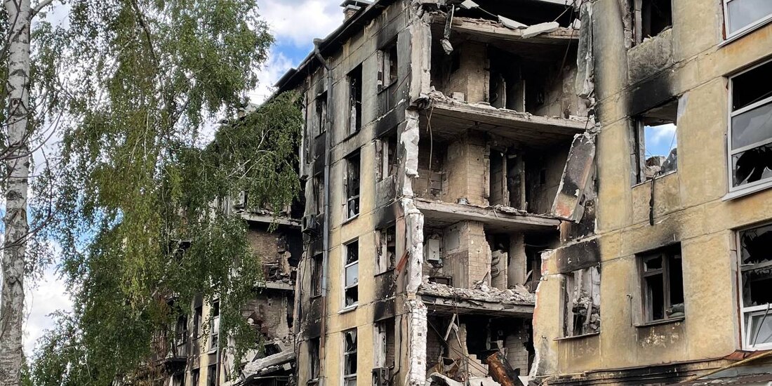 Salomón Chertorivski muestra la destrucción en Ucrania