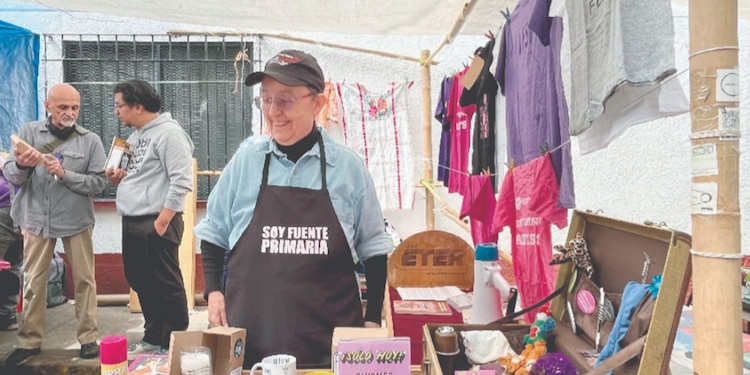 Mónica Mayer, en julio pasado en la Galería Tianguis Neza.