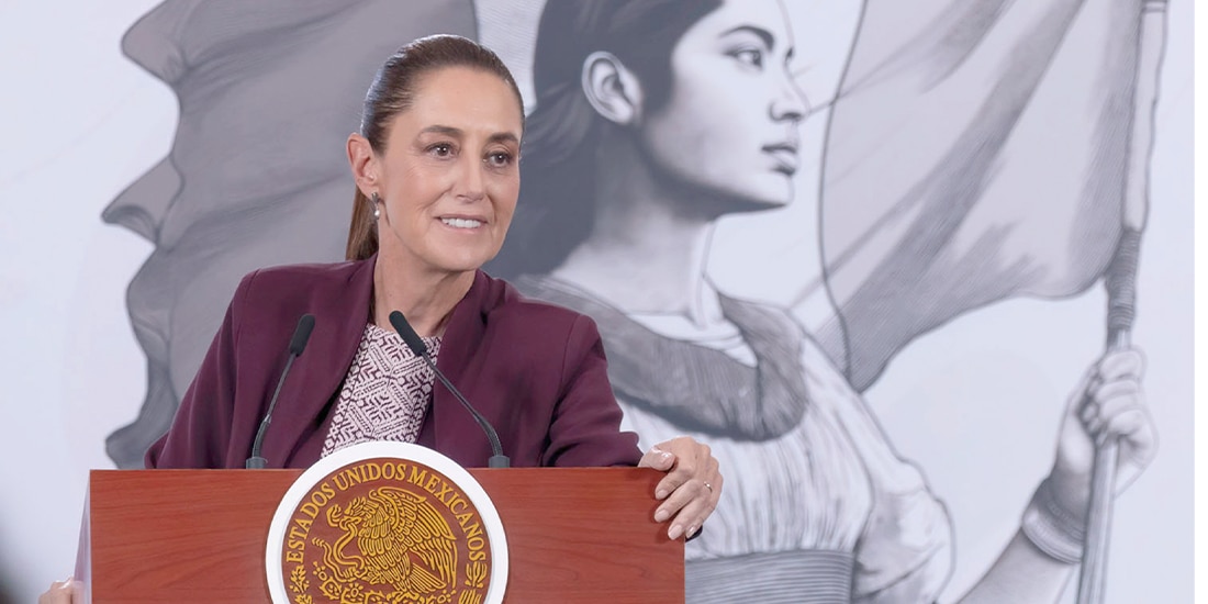 CLAUDIA SHEINBAUM, Jefa del Ejecutivo, ayer en conferencia.