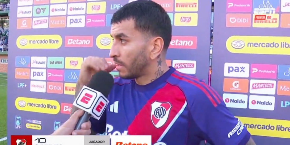 Ángel Correa en entrevista post-partido.