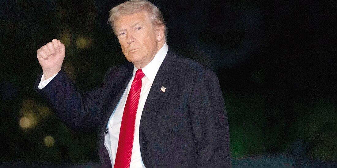 El presidente de Estados Unidos, Donald Trump, en la Casa Blanca, ayer.