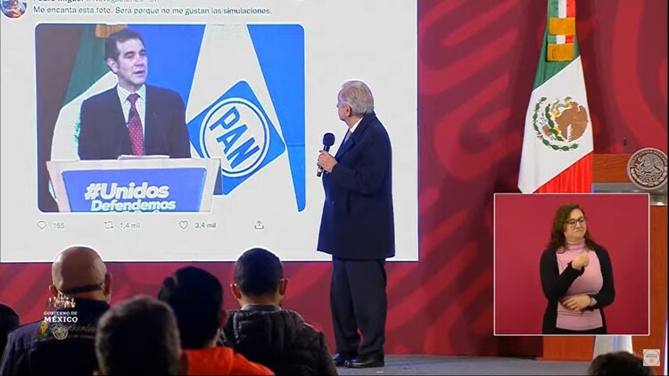 AMLO en la mañanera de este 28 de enero.