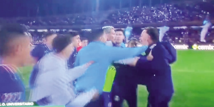 “Soy respetuoso. Lo que pasa en la cancha se queda en la cancha, no tengo más para decir”, comentó Gabriel Milito sobre el incidente con Omar Campos.