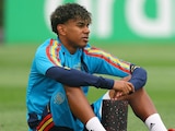 Lamine Yamal en el entrenamiento de la Selección de España