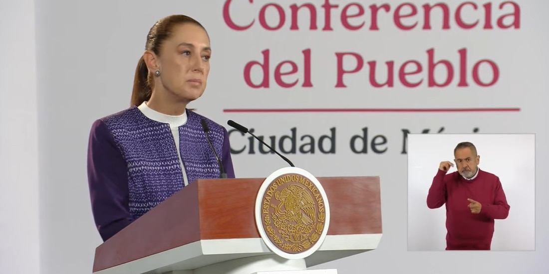 Claudia Sheinbaum, Presidenta de México, este lunes en Palacio Nacional.