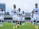 Jugadores de Pumas en Ciudad Universitaria después de un juego en el pasado Torneo Guard1anes 2021 de la Liga MX.