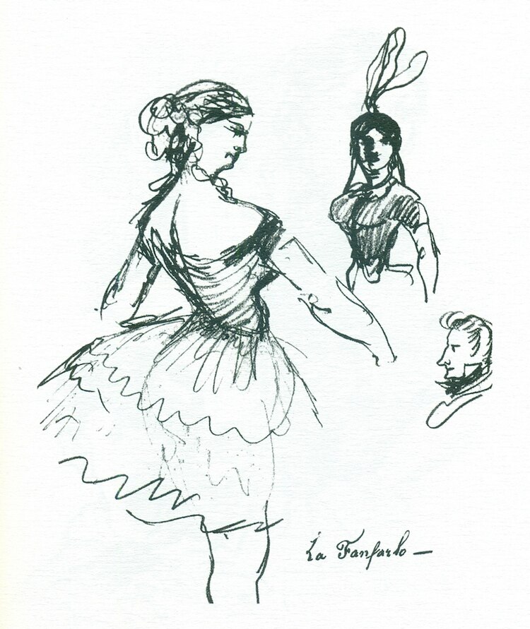 La Fanfarlo, lápiz, s/f.