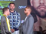 El último careo entre "Canelo" Álvarez y Billy Joe Saunders, previo a la pelea del sábado