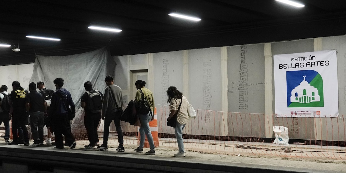 Aspecto de las labores de remodelación de la Línea 2 del Metro CDMX.